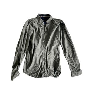 Zara Man Dark Grey Button Up Shirt Size M